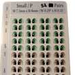 Load image into Gallery viewer, Adhesive Resin Eyes FNY 1009 - Small/S - 52 Pairs - W/H: 7.3mm x 8mm (0.29" x 31") - for use with Clay, EVA, Felt, Fabric and more