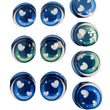 Load image into Gallery viewer, Adhesive Resin Eyes FNY 1012 - Large/G - 8 Pairs - W/H: 23mm x 25mm (0.90" x 1") - for use with Clay, EVA, Felt, Fabric and more