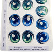 Load image into Gallery viewer, Adhesive Resin Eyes FNY 1012 - Large/G - 8 Pairs - W/H: 23mm x 25mm (0.90" x 1") - for use with Clay, EVA, Felt, Fabric and more