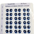 Load image into Gallery viewer, Adhesive Resin Eyes FNY 1012 - Small/S - 36 Pairs - W/H: 9mm x 10mm (0.35" x 39") - for use with Clay, EVA, Felt, Fabric and more