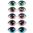 Load image into Gallery viewer, Adhesive Resin Eyes FNY 1013 - Large/G - 9 Pairs - W/H: 25mm x 16mm (1" x 0.63") - for use with Clay, EVA, Felt, Fabric and more