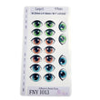 Load image into Gallery viewer, Adhesive Resin Eyes FNY 1013 - Large/G - 9 Pairs - W/H: 25mm x 16mm (1" x 0.63") - for use with Clay, EVA, Felt, Fabric and more