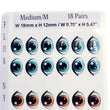 Load image into Gallery viewer, Adhesive Resin Eyes FNY 1013 - Medium/M - 18 Pairs - W/H: 18mm x 12mm (0.70" x 47") - for use with Clay, EVA, Felt, Fabric and more