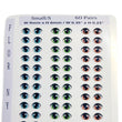 Load image into Gallery viewer, Adhesive Resin Eyes FNY 1013 - Small/S - 60 Pairs - W/H: 9mm x 6mm (0.35" x 23") - for use with Clay, EVA, Felt, Fabric and more