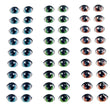 Load image into Gallery viewer, Adhesive Resin Eyes FNY 1013 - Small/S - 60 Pairs - W/H: 9mm x 6mm (0.35" x 23") - for use with Clay, EVA, Felt, Fabric and more