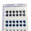 Load image into Gallery viewer, Adhesive Resin Eyes FNY 1014 - Medium/M - 24 Pairs - W/H: 13.7mm x 11.5mm (0.54" x 0.45") - for use with Clay, EVA, Felt, Fabric and more