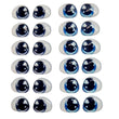 Load image into Gallery viewer, Adhesive Resin Eyes FNY 1014 - Medium/M - 24 Pairs - W/H: 13.7mm x 11.5mm (0.54" x 0.45") - for use with Clay, EVA, Felt, Fabric and more