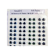 Load image into Gallery viewer, Adhesive Resin Eyes FNY 1014 - Small/S - 64 Pairs - W/H: 9mm x 7mm (0.35" x 0.27") - for use with Clay, EVA, Felt, Fabric and more