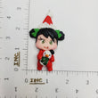 Load image into Gallery viewer, 697 Makenzy Xmas Clay Doll for Bow-Center, Jewelry Charms, Accessories, and More
