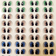 Load image into Gallery viewer, Adhesive Resin Eyes FNY 1009 - Small/S - 52 Pairs - W/H: 7.3mm x 8mm (0.29" x 31") - for use with Clay, EVA, Felt, Fabric and more