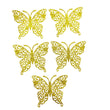 Load image into Gallery viewer, Gold Glitter E.V.A. Foam Wings/Butterflies for Crafts #16 – Set of 5 (3") – DIY Decorations