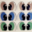 Load image into Gallery viewer, Adhesive Resin Eyes FNY 1009 - Large/G - 9 Pairs - W/H: 22.6mm x 25mm (0.88" x 1") - for use with Clay, EVA, Felt, Fabric and more
