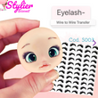 Load image into Gallery viewer, Adhesive Eyelash Paper Transfer for Clays Multicolor STY-S003 M 36 Pairs