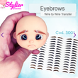 Load image into Gallery viewer, Adhesive Eyebrows Transfer Stencil paper for Clays Multicolor STY-S001 P 80 Pairs