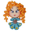 Load image into Gallery viewer, 371 Merina Green Clay Doll for Bow-Center, Jewelry Charms, Accessories, and More