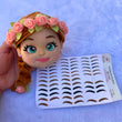 Load image into Gallery viewer, Adhesive Vinyl Eyebrows for FELT Multicolor MF PP (XSM) 48Pairs
