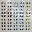 Load image into Gallery viewer, Adhesive Resin Eyes for Clays Multicolor KKA 602NA - 54 Pairs(PP) (X-Small)