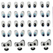 Load image into Gallery viewer, Adhesive Resin Eyes & Mouth for Clays Multicolor R127 PP (X-SM) Toy 28 UNITS