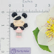 Load image into Gallery viewer, MeToo Pink Panda #378 Clay Doll for Bow-Center, Jewelry Charms, Accessories, and More