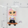 Load image into Gallery viewer, 041 Athena The Skater Clay Doll for Bow-Center, Jewelry Charms, Accessories, and More