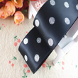 Load image into Gallery viewer, Glitter Silver Dots Satin Ribbon - 1 1/2" - 38mm - 5 yards
