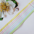 Load image into Gallery viewer, Sheer Pale Colors Stripes Shinimbu Grosgrain Ribbon - 1 1/2" (38mm) - 5 yards