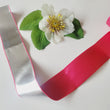 Load image into Gallery viewer, Pink and Silver Satin Ribbon - 1 1/2" (38mm) - 5 yards