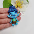 Load image into Gallery viewer, 563 Troll Clay Doll for Bow-Center, Jewelry Charms, Accessories, and More