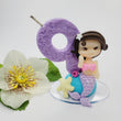 Load image into Gallery viewer, Mermaid Decorative Candle #9 for cake top