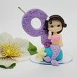Load image into Gallery viewer, Mermaid Decorative Candle #9 for cake top