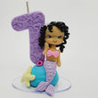 Load image into Gallery viewer, Mermaid Decorative Candle #7 for cake top
