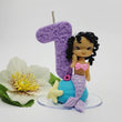 Load image into Gallery viewer, Mermaid Decorative Candle #7 for cake top