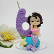 Load image into Gallery viewer, Mermaid Decorative Candle #6 for cake top