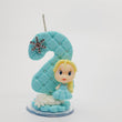 Load image into Gallery viewer, Blond Princess themed- Elsa candle #2 for cake top