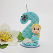 Load image into Gallery viewer, Blond Princess themed- Elsa candle #2 for cake top