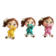 Load image into Gallery viewer, 192 Ella, Lunna & Emma Triplets Clay Doll for Bow-Center, Jewelry Charms, Accessories, and More