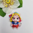 Load image into Gallery viewer, 481 Rainbow Unicorn Clay Doll for Bow-Center, Jewelry Charms, Accessories, and More