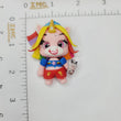 Load image into Gallery viewer, 481 Rainbow Unicorn Clay Doll for Bow-Center, Jewelry Charms, Accessories, and More