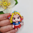Load image into Gallery viewer, 481 Rainbow Unicorn Clay Doll for Bow-Center, Jewelry Charms, Accessories, and More