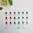 Load image into Gallery viewer, Adhesive resin eyes for clays MF-104 felt eyes LG/G (2.8x1.8 cm) 09 Units