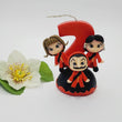 Load image into Gallery viewer, Money Heist themed candle #2 for cake top