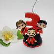 Load image into Gallery viewer, Money Heist themed candle #3 for cake top