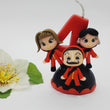 Load image into Gallery viewer, Money Heist themed candle #4 for cake top