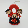 Load image into Gallery viewer, Money Heist themed candle #0 for cake top