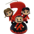Load image into Gallery viewer, Money Heist themed candle #2 for cake top