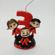 Load image into Gallery viewer, Money Heist themed candle #3 for cake top