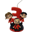Load image into Gallery viewer, Money Heist themed candle #3 for cake top