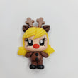Load image into Gallery viewer, 073 Blitzen Xmas Clay Doll for Bow-Center, Jewelry Charms, Accessories, and More