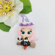 Load image into Gallery viewer, 580 Witch Belladonna Clay Doll for Bow-Center, Jewelry Charms, Accessories, and More