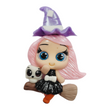 Load image into Gallery viewer, 580 Witch Belladonna Clay Doll for Bow-Center, Jewelry Charms, Accessories, and More